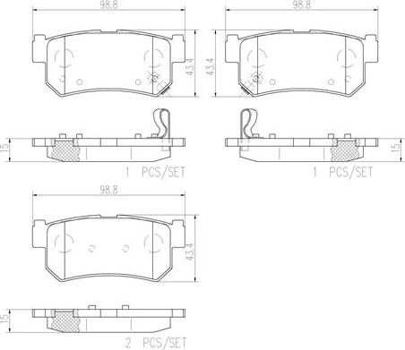 Brembo P15010N - Fren Balata Seti, Diskli Fren parcadolu.com