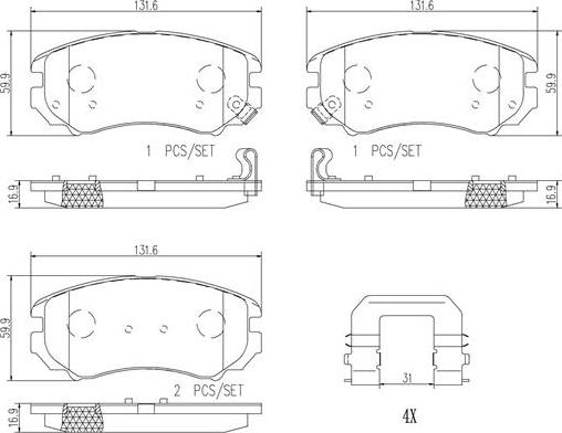 Brembo P30018N - Fren Balata Seti, Diskli Fren parcadolu.com