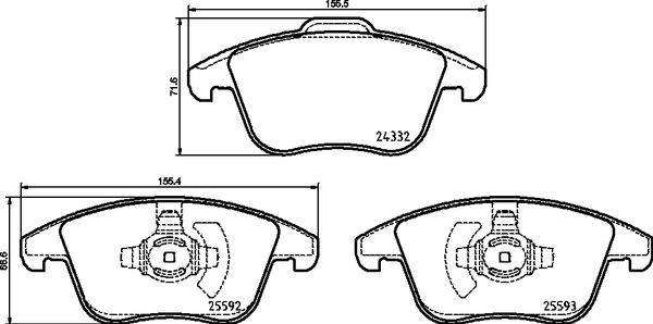 Brembo P 24 211 - Fren Balata Seti, Diskli Fren parcadolu.com