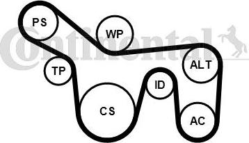 Contitech 6PK1715K1 - Kanallı V Kayışı Seti parcadolu.com