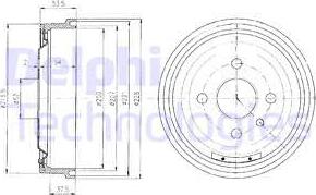 Delphi BF151 - ARKA FREN KAMPANASI OPEL ASTRA. KADETT 09 - 79>01 - 01 parcadolu.com