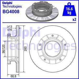 Delphi BG4008 - ARKA FREN DISK AYNASI TRANSIT V347 2.2TDCI 06>14 ONDEN CEKER parcadolu.com