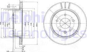 Delphi BG3542 - FREN DISKI ARKA HAVALI - JAGUAR  XJ - XK 90-14 parcadolu.com