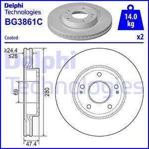 Delphi BG3861C - Fren Diski parcadolu.com