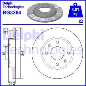 Delphi BG3364 - FREN DISKI ON DUZ  PEUGEOT   206 - XARA 1.4 98  parcadolu.com