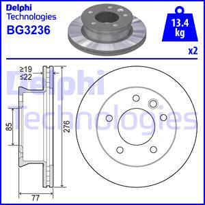 Delphi BG3236 - FREN DISKI ON SPRINTER 95>06 . LT28 LT46 96> parcadolu.com