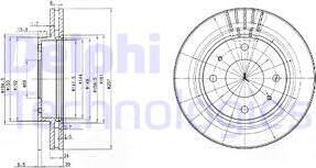 Delphi BG3750 - FREN DISKI HAVALI HYUNDAI ELANTRA 1.6 1.8 2000-2006 MATRIX 1.5 CRDI 1.6 1.8 2001--257×4 parcadolu.com