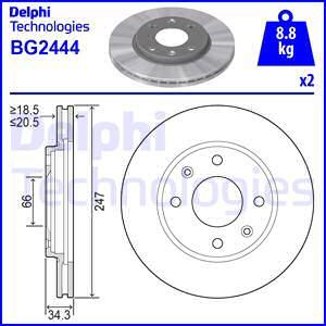 Delphi BG2444 - ON FREN DISK AYNASI P106 SAXO 1.1 - 1.3 - 1.4 - 1.4I - 1.5D - 1.6I 91> P206 P306 P206 T3E P205 P3 parcadolu.com
