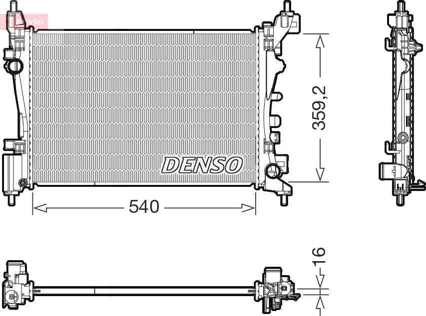 Denso DRM20130 - Motor Su Radyatörü parcadolu.com