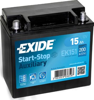 Exide EK151 - Akü parcadolu.com