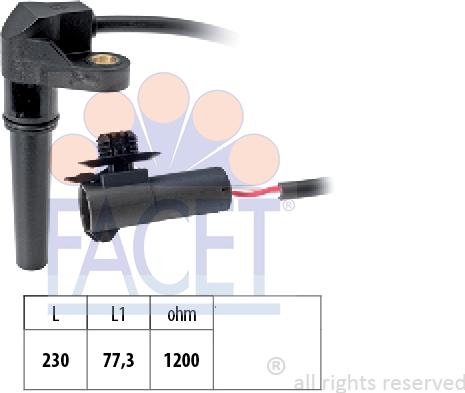 FACET 9.0617 - Devir Sayısı Sensörü, Otomatik Şanzıman parcadolu.com