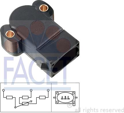 FACET 10.5064 - Gaz Kelebek Sensörü, Potansiyometre parcadolu.com