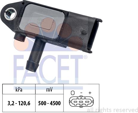 FACET 10.3273 - Egzoz / Fark Basınç Sensörü parcadolu.com