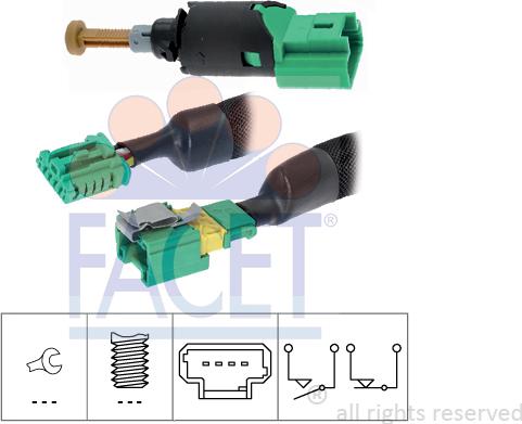 FACET 7.1213K - Fren Lamba Pedal, Müşürü parcadolu.com