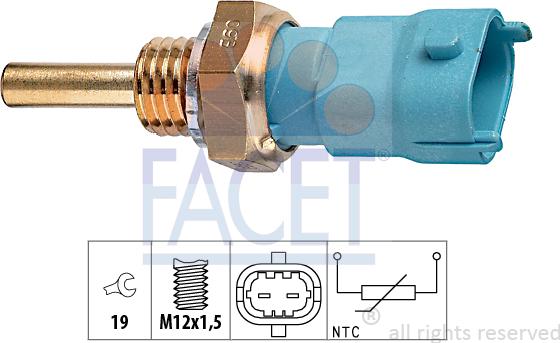 FACET 7.3239 - Motor Yağı Sıcaklık Sensörü parcadolu.com