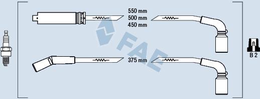 FAE 83562 - Buji Kablosu Seti parcadolu.com