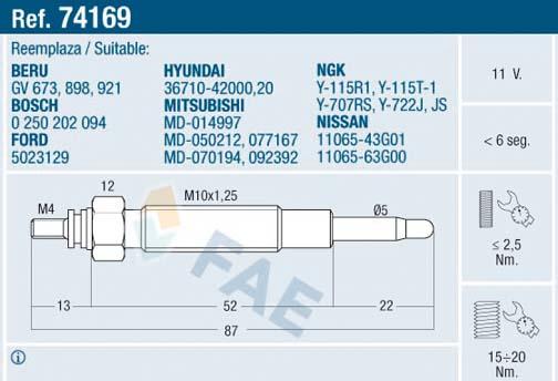 FAE 74169 - Kızdırma Bujisi parcadolu.com