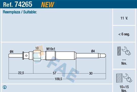 FAE 74265 - Kızdırma Bujisi parcadolu.com