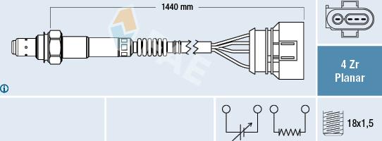 FAE 77401 - Lambda Sensörü parcadolu.com