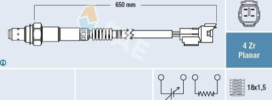 FAE 77500 - Lambda Sensörü parcadolu.com