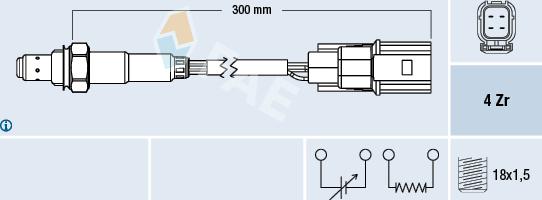 FAE 77502 - Lambda Sensörü parcadolu.com