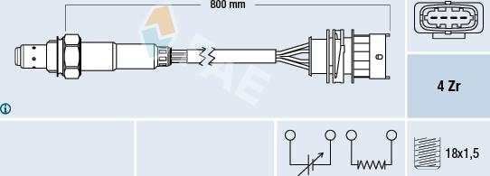 FAE 77157 - OKSIJEN SENSORU 2. KONUM ASTRA G VECTRA B CORSA C Z14XE Z16XE parcadolu.com