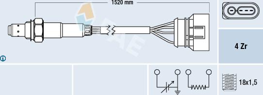 FAE 77301 - Lambda Sensörü parcadolu.com