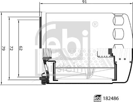 Febi Bilstein 182486 - Yağ filtresi parcadolu.com