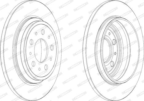 Ferodo DDF1964 - ARKA FREN AYNASI DISKI VOLVO S70 2.4 - 2.4 T5 AWD - 2.5 TDI AWD 96 00 S80 I 184 99>09 parcadolu.com