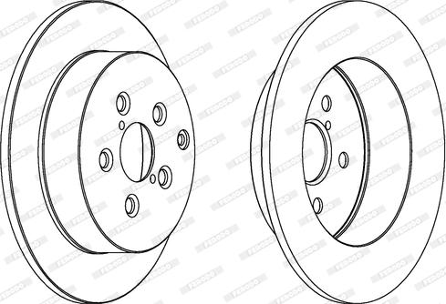 Ferodo DDF1406 - ARKA FREN AYNASI DUZ AVENSIS 1.6 1.8 2.0D 03>08 280X5 parcadolu.com