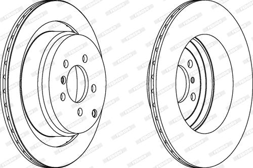 Ferodo DDF1437C-1 - ARKA FREN AYNASI KALIN LANDROVER RANGEROVER SPORT 3.0 TD 6V 4.4 02=>05=> 4.2 05=> 5.0 V8 09=>354 5 D parcadolu.com