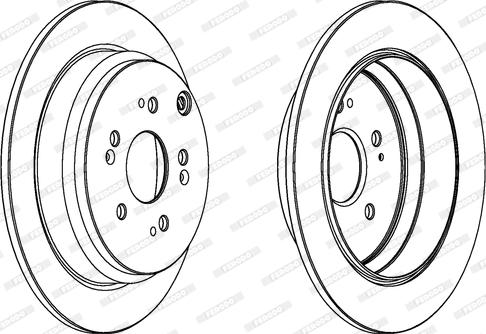 Ferodo DDF1608 - ARKA FREN DISKI AYNASI DUZ HONDA CRV 2002 2006 305X5 parcadolu.com