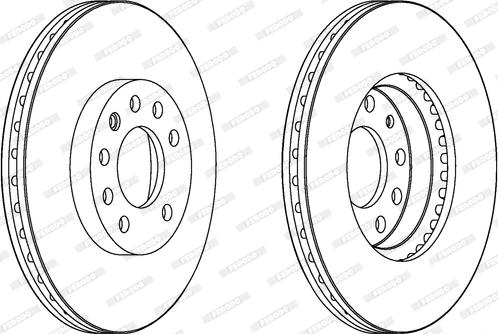 Ferodo DDF119-1 - FREN DISKI ON  OPEL   VECTRA C 1.6 16V 06 - 04 parcadolu.com