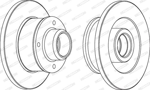 Ferodo DDF137C-1 - ARKA FREN DISK AYNASI GOLF III 1.6 1.8 1.9TD 2.0 92 98 PASSAT 1.8 1.9TDI 2.0 2.2 85 96 POLO 1.4 16 parcadolu.com