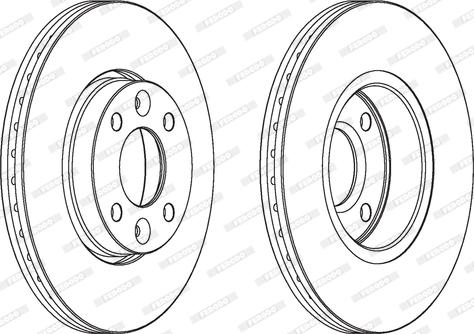 Ferodo DDF120-1 - FREN DISKI ON HAVA KANALLI CLIO III MODUS 1.2 16V D4F 1.4 16V K4J 1.5 K9K MEGANE II 1.4 16V K4J      NISSAN  MICRA-K12 03-10-NOT parcadolu.com