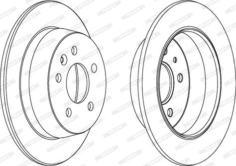 Ferodo DDF861C - FREN DISKI ARKA V-CLASS 638-2 96>03 VITO 638 96>03 parcadolu.com