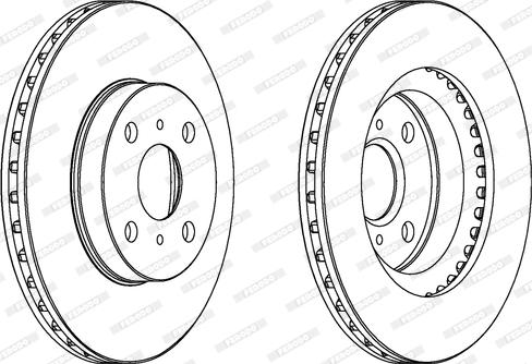 Ferodo DDF881 - FREN DISKI ON HAVALI 238-4-TOYOTA  COROLLA 88-92   1.3-1.6 AE92    parcadolu.com