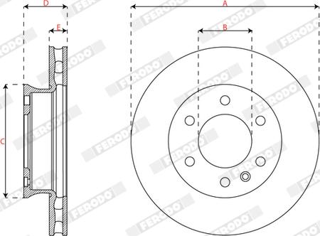 Ferodo DDF3034-1 - FREN DISKI  MERCEDES W907-W910 SPRINTER ON - 2018  parcadolu.com