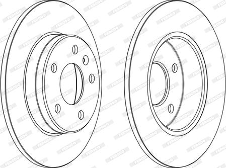 Ferodo DDF2508C - ARKA FREN DISKI 264mm X 10mm OPEL ZAFIRA B 1.6I 1.6T parcadolu.com