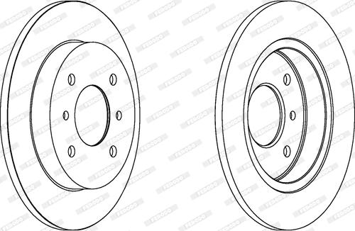 Ferodo DDF267 - ARKA FREN AYNASI DUZ PRIMERA P10 P11 96>02 1.6 2.0 ALMERA II 1.5 00>06 258X4 parcadolu.com