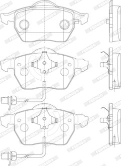 Ferodo FDB1717 - ON FREN BALATASI A4 A6 1.8T 1.9TDI 95> PASSAT 1.8T 1.9TDI 95 00 GOLF IV 1.9TDI SUPERB 02> FISLI parcadolu.com