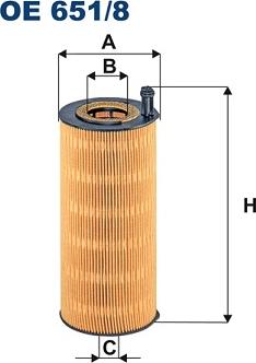 Filtron OE651/8 - Yağ filtresi parcadolu.com