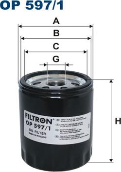 Filtron OP597/1 - Yağ filtresi parcadolu.com