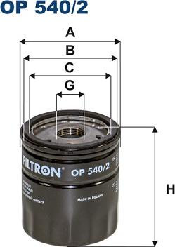 Filtron OP540/2 - Yağ filtresi parcadolu.com