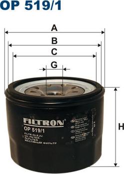 Filtron OP519/1 - Yağ filtresi parcadolu.com
