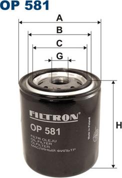 Filtron OP581 - Yağ filtresi parcadolu.com