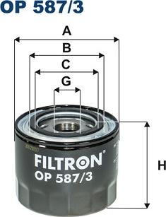 Filtron OP 587/3 - Yağ filtresi parcadolu.com
