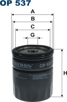 Filtron OP537 - Yağ filtresi parcadolu.com