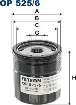 Filtron OP525/6 - Yağ filtresi parcadolu.com