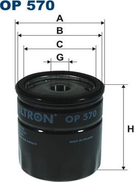 Filtron OP570 - Yağ filtresi parcadolu.com